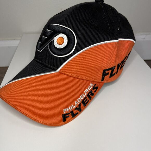 VTG Philadelpha Flyers Adjustable hat big Color Block logo Twins Enterprise 90s - Picture 5 of 13